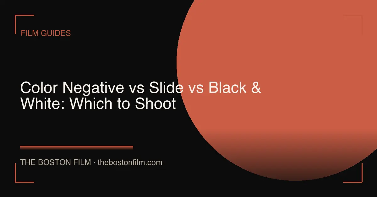Color Negative vs Slide vs Black & White: Which to Shoot